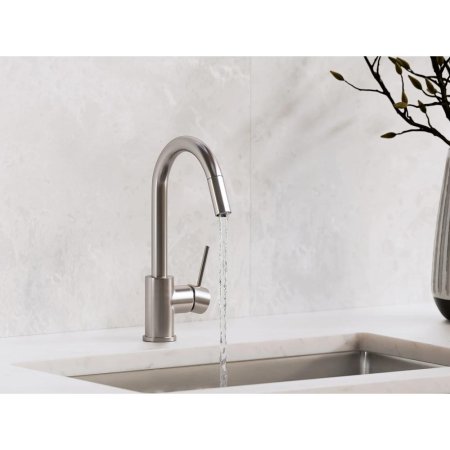 (image for) PELICAN PL-8237 Single Hole Kitchen Faucet - Brushed Nickel