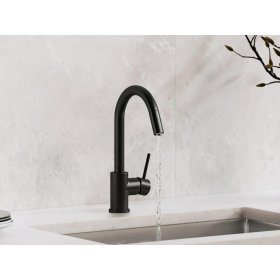 PELICAN PL-8237 Single Hole Kitchen Faucet - Matte Black