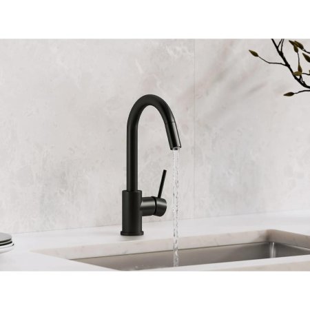 (image for) PELICAN PL-8237 Single Hole Kitchen Faucet - Matte Black