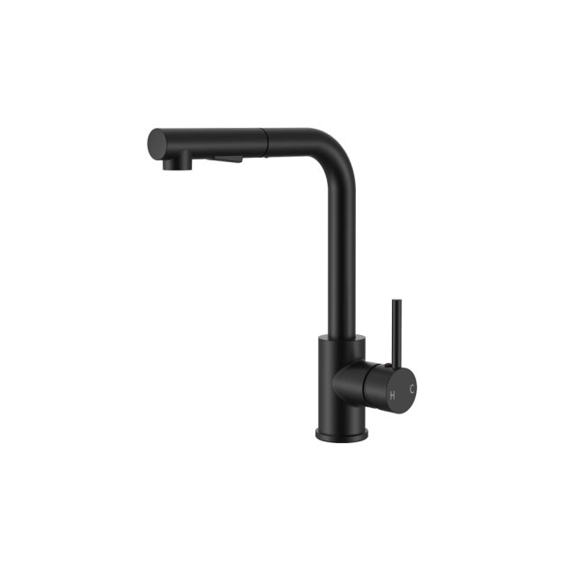 (image for) PELICAN PL-8248 Single Hole Pull Down Kitchen Faucet - Matte Black