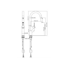 PELICAN PL-8257 Single Hole Pull Down Kitchen Faucet - Chrome