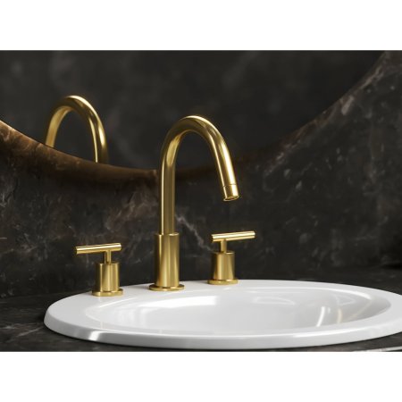 (image for) PELICAN PL-8312 Three Hole Vessel Bathroom Faucet - Brushed Gold