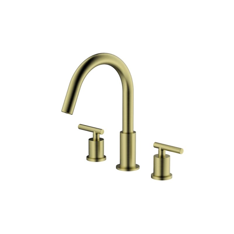 PELICAN PL-8312 Three Hole Vessel Bathroom Faucet - Brushed Gold