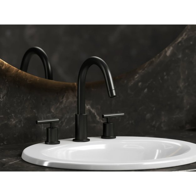(image for) PELICAN PL-8312 Three Hole Vessel Bathroom Faucet - Matte Black