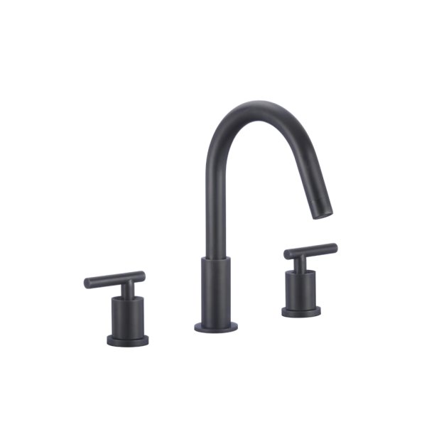 (image for) PELICAN PL-8312 Three Hole Vessel Bathroom Faucet - Matte Black