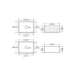 (image for) PELICAN PL-FC2418SB Reversible Farmhouse Fireclay Sink - 24" x 18" x 10"