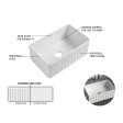 (image for) PELICAN PL-FC3020WS Workstation Style Farmhouse Fireclay Sink - 30" x 20" x 10"