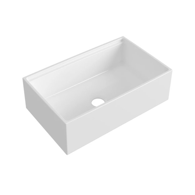(image for) PELICAN PL-FC3320WS Workstation Style Farmhouse Fireclay Sink - 33" x 20" x 10"