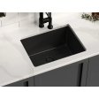(image for) PELICAN PL-GMB108 R15 16g Handmade Stainless Steel Undermount Kitchen Sink 23" x 18" x 10" w/ Micro Radius Corners - Gunmetal Black