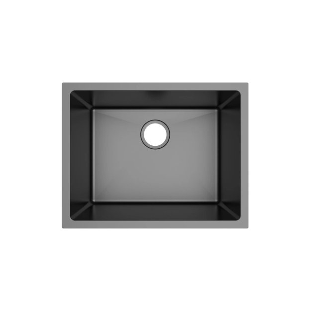 (image for) PELICAN PL-GMB108 R15 16g Handmade Stainless Steel Undermount Kitchen Sink 23" x 18" x 10" w/ Micro Radius Corners - Gunmetal Black