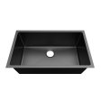 (image for) PELICAN PL-GMB109 R15 16g Handmade Stainless Steel Undermount Kitchen Sink 30" x 18" x 10" w/ Micro Radius Corners - Gunmetal Black