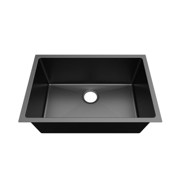 (image for) PELICAN PL-GMB111 R15 16g Handmade Stainless Steel Undermount Kitchen Sink 27" x 18" x 10" w/ Micro Radius Corners - Gunmetal Black