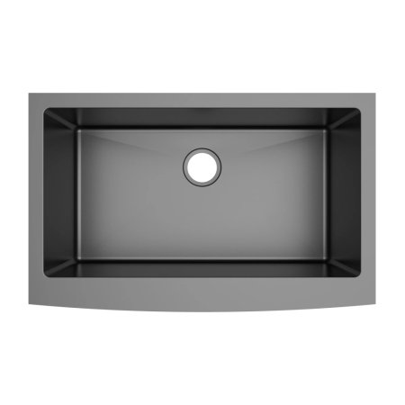 (image for) PELICAN PL-GMB122 R15 16g Handmade Stainless Steel Undermount Kitchen Sink 32 7/8" x 20 3/4" x 10" w/ Micro Radius Corners - Gunmetal Black