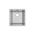 (image for) PELICAN PL-HA104 R15 16G Handmade 16 Gauge Stainless Steel Undermount Kitchen Sink 17" x 18" x 10'' w/ Micro Radius Corners