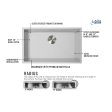(image for) PELICAN PL-HA104 RO 16 Gauge Stainless Steel Undermount Kitchen Sink 17'' x 18'' x 10" w/ Zero Radius Corners