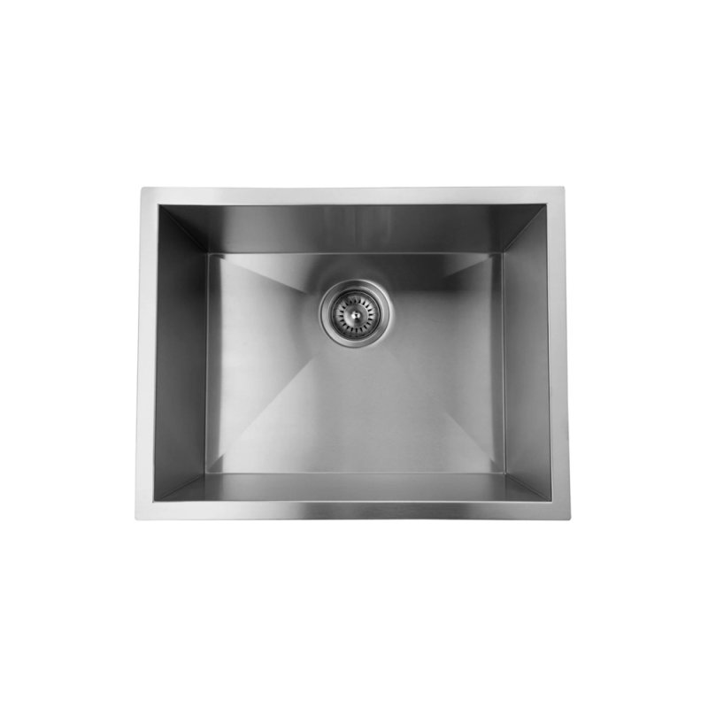 (image for) PELICAN PL-HA108 R0 18G Handmade 18 Gauge Stainless Steel Undermount Kitchen Sink 23'' x 18'' x 10" w/ Zero Radius Corners