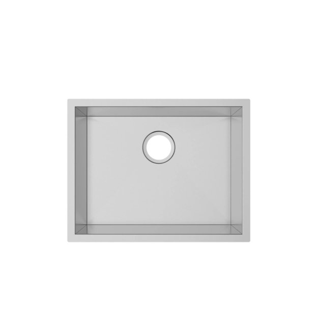 (image for) PELICAN PL-HA108 R0 16G Handmade 16 Gauge Stainless Steel Undermount Kitchen Sink 23" x 18" x 10'' w/ Zero Radius Corners