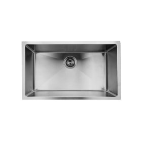 PELICAN PL-HA109 R15 16G Handmade 16 Gauge Stainless Steel Undermount Kitchen Sink 30" x 18" x 10'' w/ Micro Radius Corners
