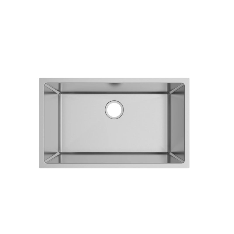 PELICAN PL-HA109 R15 16G Handmade 16 Gauge Stainless Steel Undermount Kitchen Sink 30\" x 18\" x 10\'\' w/ Micro Radius Corners