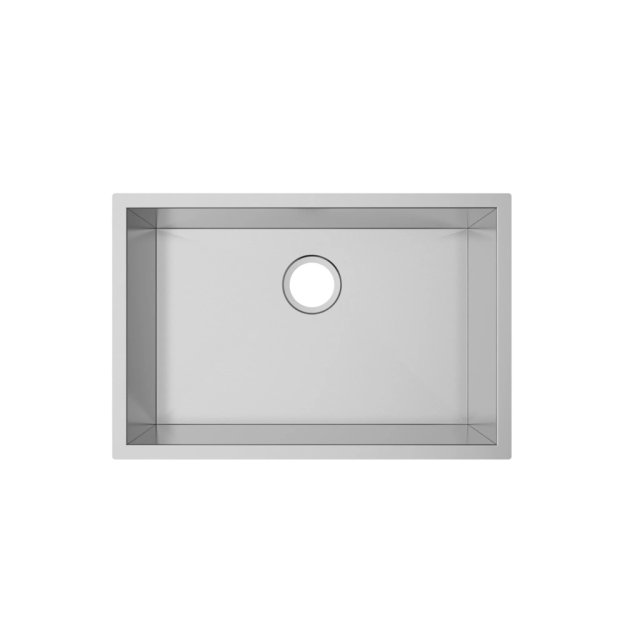 (image for) PELICAN PL-HA111 R0 16G Handmade 16 Gauge Stainless Steel Undermount Kitchen Sink 27" x 18 x 10'' w/ Zero Radius Corners