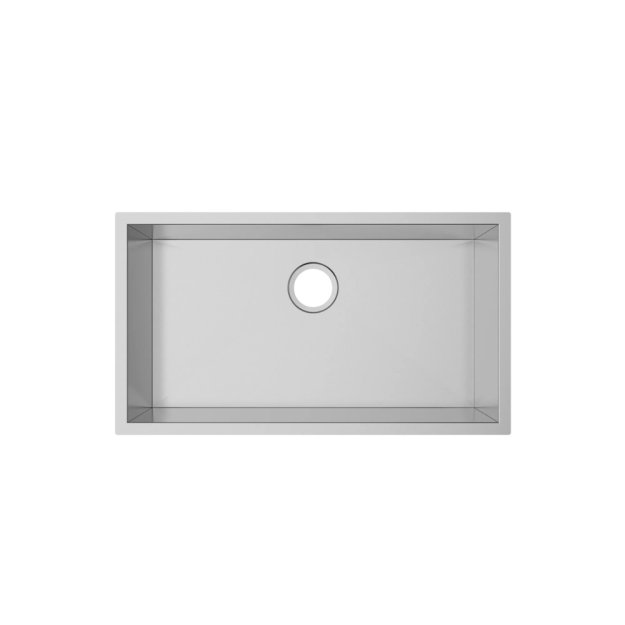 (image for) PELICAN PL-HA115 R0 16G Handmade 16 Gauge Stainless Steel Undermount Kitchen Sink 32" x 18" x 10'' w/ Zero Radius Corners