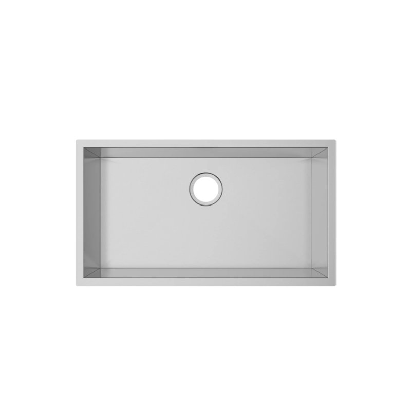 PELICAN PL-HA115 R0 16G Handmade 16 Gauge Stainless Steel Undermount Kitchen Sink 32\" x 18\" x 10\'\' w/ Zero Radius Corners