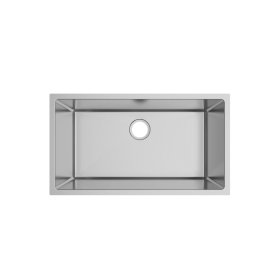 PELICAN PL-HA115 R15 16G Handmade 16 Gauge Stainless Steel Undermount Kitchen Sink 32" x 18" x 10'' w/ Micro Radius Corners