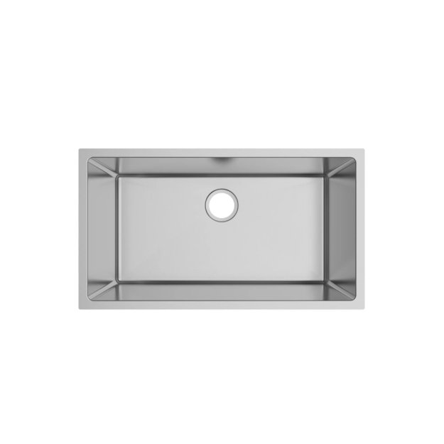 (image for) PELICAN PL-HA115 R15 16G Handmade 16 Gauge Stainless Steel Undermount Kitchen Sink 32" x 18" x 10'' w/ Micro Radius Corners