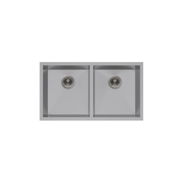 (image for) PELICAN PL-HA117 R15 16G Handmade 16 Gauge Stainless Steel Undermount Kitchen Sink 32" x 18" x 10'' w/ Micro Radius Corners