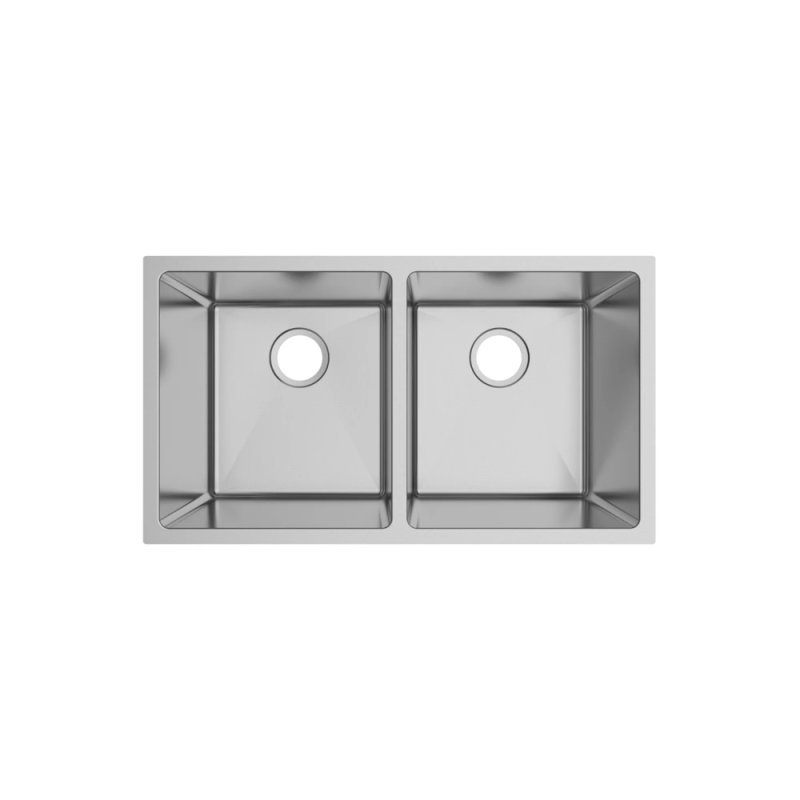 PELICAN PL-HA117 R15 16G Handmade 16 Gauge Stainless Steel Undermount Kitchen Sink 32\" x 18\" x 10\'\' w/ Micro Radius Corners