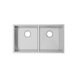 (image for) PELICAN PL-HA117 R0 18G Handmade 18 Gauge Stainless Steel Undermount Kitchen Sink 32" x 18" x 10'' w/ Zero Radius Corners