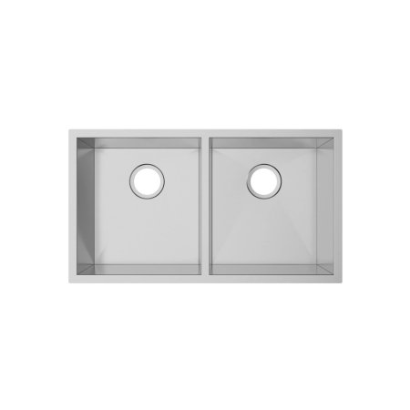 (image for) PELICAN PL-HA117 R0 18G Handmade 18 Gauge Stainless Steel Undermount Kitchen Sink 32" x 18" x 10'' w/ Zero Radius Corners