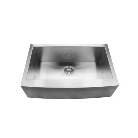 PELICAN PL-HA122 R0 16G Handmade 16 Gauge Stainless Steel Apron Front Kitchen Sink 32 7/8" x 20 3/4" x 10'' w/ Zero Radius Corners