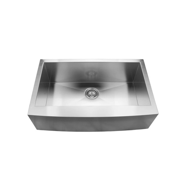 (image for) PELICAN PL-HA122 R0 16G Handmade 16 Gauge Stainless Steel Apron Front Kitchen Sink 32 7/8" x 20 3/4" x 10'' w/ Zero Radius Corners