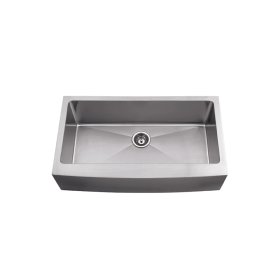PELICAN PL-HA122 R15 16G Handmade 16 Gauge Stainless Steel Apron Front Kitchen Sink 32 7/8" x 20 3/4" x 10'' w/ Micro Radius Corners