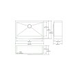 (image for) PELICAN PL-HA122 R15 16G Handmade 16 Gauge Stainless Steel Apron Front Kitchen Sink 32 7/8" x 20 3/4" x 10'' w/ Micro Radius Corners