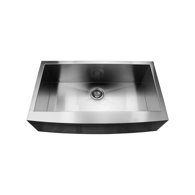 (image for) PELICAN PL-HA124 R0 16G Handmade 16 Gauge Stainless Steel Apron Front Kitchen Sink 35 7/8" x 20 3/4" x 10'' w/ Zero Radius Corners