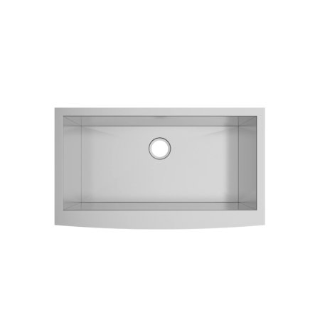 (image for) PELICAN PL-HA124 R0 16G Handmade 16 Gauge Stainless Steel Apron Front Kitchen Sink 35 7/8" x 20 3/4" x 10'' w/ Zero Radius Corners