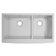 (image for) PELICAN PL-HA125 R0 16G Handmade 16 Gauge Stainless Steel Apron Front Kitchen Sink 35 7/8" x 20 3/4" x 10'' w/ Zero Radius Corners