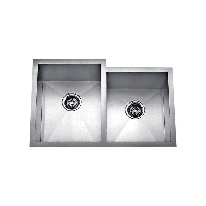 (image for) PELICAN PL-HA126 R0 16G Handmade 16 Gauge Stainless Steel Undermount Kitchen Sink 31 1/4" x 20 1/2" x 10'' w/ Zero Radius Corners