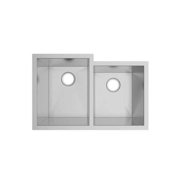 (image for) PELICAN PL-HA126 R0 16G Handmade 16 Gauge Stainless Steel Undermount Kitchen Sink 31 1/4" x 20 1/2" x 10'' w/ Zero Radius Corners