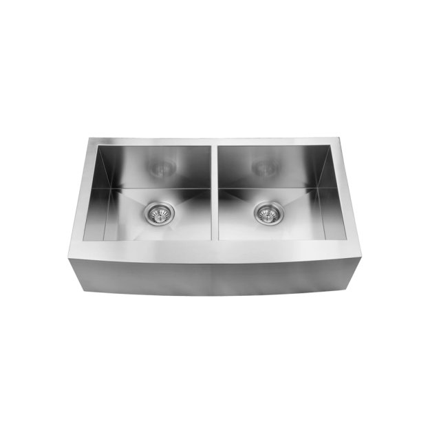 (image for) PELICAN PL-HA130 R0 16G Handmade 16 Gauge Stainless Steel Apron Front Kitchen Sink 36" x 21" x 10'' w/ Zero Radius Corners