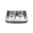 (image for) Pelican PL-HA139 R15 16G Handmade 16 Gauge Stainless Steel Apron Front Kitchen Sink 33" x 21" x 10'' w/ Micro Radius Corners