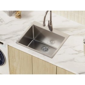 PELICAN PL-LS2522 16G Handmade 16 Gauge Stainless Steel Laundry Sink 25" x 22" x 12'' w/ Micro Radius Corners