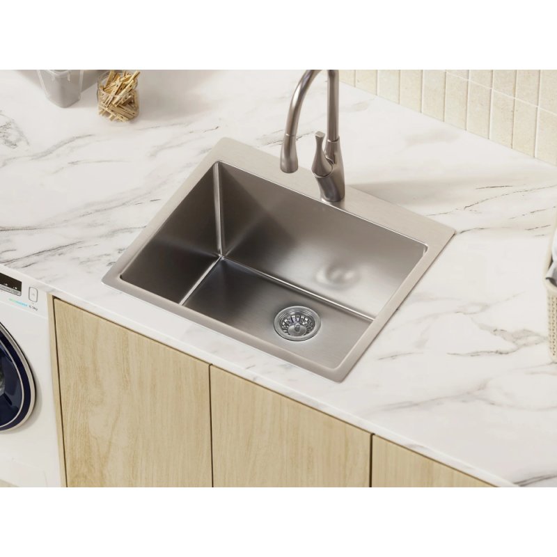 (image for) PELICAN PL-LS2522 16G Handmade 16 Gauge Stainless Steel Laundry Sink 25" x 22" x 12'' w/ Micro Radius Corners