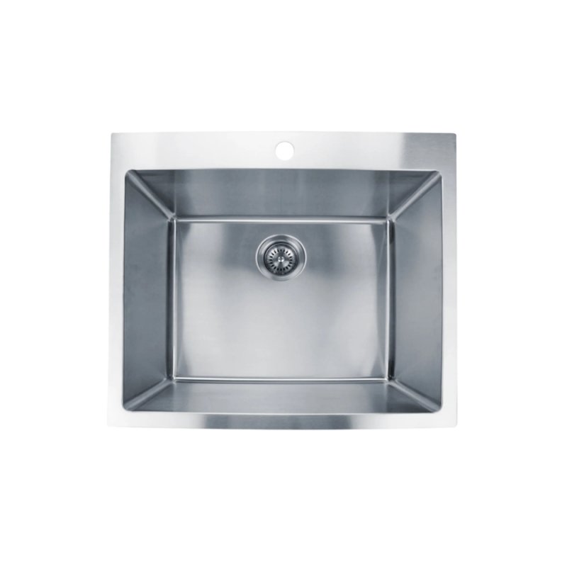 PELICAN PL-LS2522 16G Handmade 16 Gauge Stainless Steel Laundry Sink 25\" x 22\" x 12\'\' w/ Micro Radius Corners