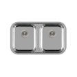 (image for) PELICAN PL-VL5050 18G Stainless Steel Low Divide Double Bowl Undermount Kitchen Sink 33'' x 22'' w/ 3 Holes