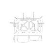 (image for) PELICAN PL-VP6040 16G Stainless Steel Double Bowl Undermount Kitchen Sink 32-1/8'' x 18"
