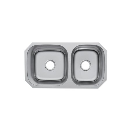 (image for) PELICAN PL-VP6040 16G Stainless Steel Double Bowl Undermount Kitchen Sink 32-1/8'' x 18"