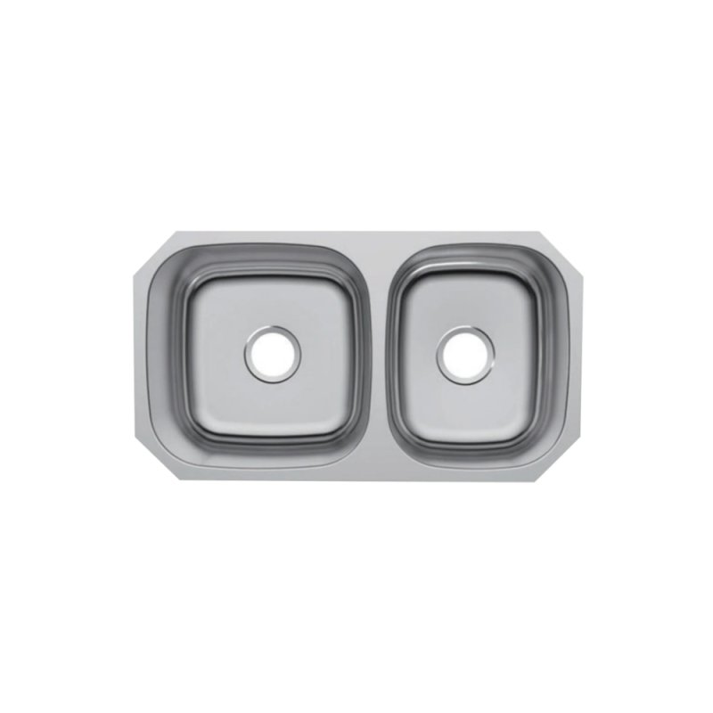 PELICAN PL-VP6040 18G Stainless Steel Double Bowl Undermount Kitchen Sink 32-1/8\'\' x 18\"